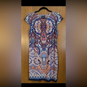 R&K Paisley Print Sheath Dress